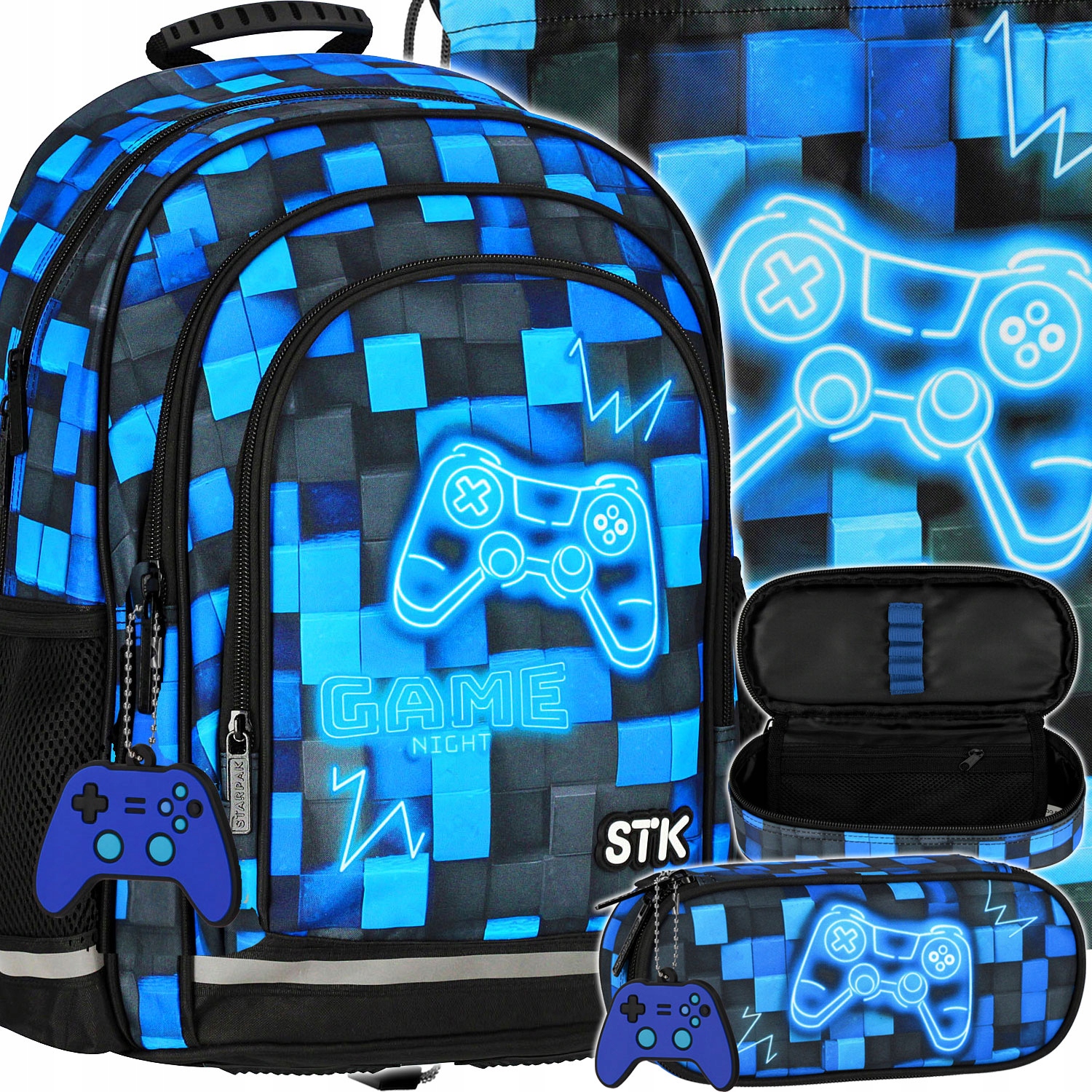 Školský set 3 v 1 Starpak Pad Blue - batoh, vrecko na topánky a peračník